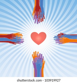 save our souls, the cross from hands and the symbolic heart