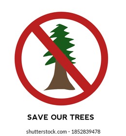 Save Our Trees Vector Background
