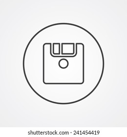 save outline thin symbol, dark on white background, logo editable, creative template 