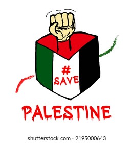 Save Palestine. Abstract concept flag background. Save Palestine concept vector illustration, Save Gaza