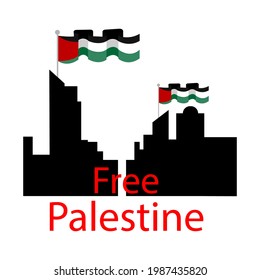 Save Palestine concept vector illustration. Stop war. Free Palestine vector illustration Background, wallpaper, flyer, banner vector illustration