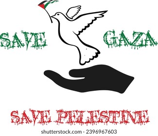 salvemos pájaro de bandera palestina Un símbolo de paz