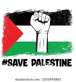 save palestine flag t-shirt design vector