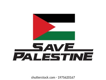 Save Palestine freedom vector flag green black red abstract design. Save Palestine illustration.