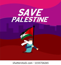 Save Palestine Illustration
