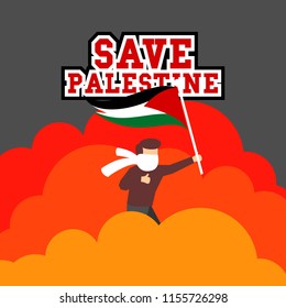 Save Palestine Illustration