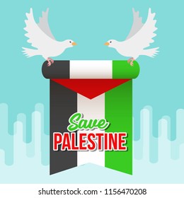 Save Palestine Illustration