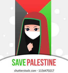 Save Palestine Illustration