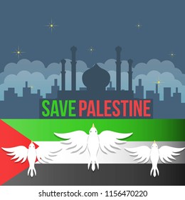 Save Palestine Illustration