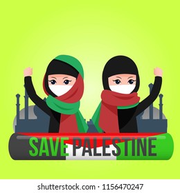 Save Palestine Illustration