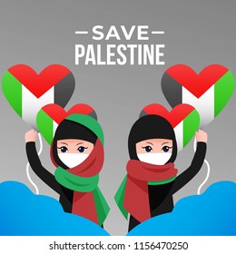 Save Palestine Illustration
