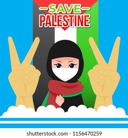 Save Palestine Illustration