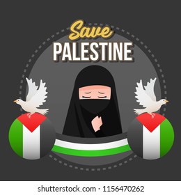 Save Palestine Illustration