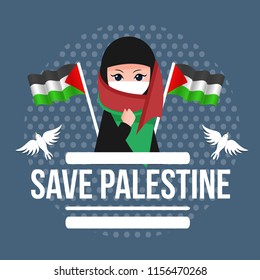 Save Palestine Illustration