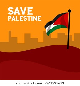 Save palestine illustration. Save palestine background web banner
