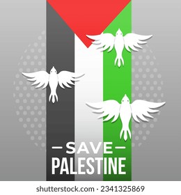 Save palestine illustration. Save palestine background web banner