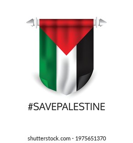 save palestine with national flag