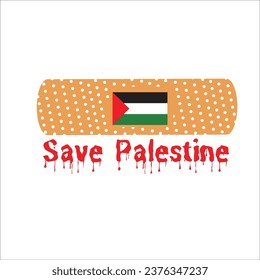 save Palestine slogan with flag, save Palestine poster, freedom for Palestine, slogan for Palestine