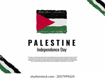 Save Palestine template background. Indeoendent Day. Free Palestine flag wallpaper, flyer, t shirt design, banner isolated on white background. Vector illustration