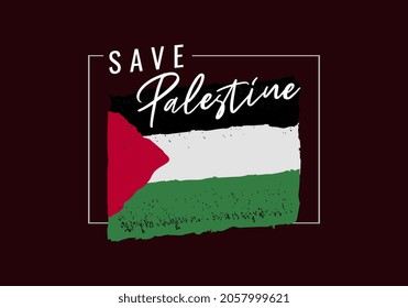 Save Palestine vector illustration background. You don't need to be Muslim to stand up for Palestine, you just need to be human. Pray for Palestine poster, flyer, banner, t-shirt, post