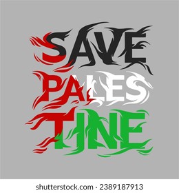 guardar ilustración de texto vector palestina