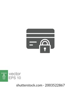 save payment line icon. smart privacy of debt card account. safety and security password for online banking. protection card logo Editable stroke vector illustration design on white background. EPS 10