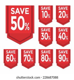 Save percent sticker price tag