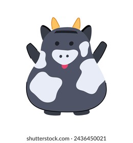 save piggy bank cartoon. element pig, money line, hand blue save piggy bank sign. isolated symbol vector illustration