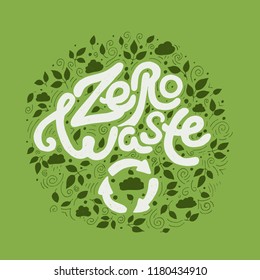 Save the planet. Calligraphy design that can be used as a print on t-shirts, bags, stationery, posters, greeting cards. Handwritten modern lettering. White letters on green background.