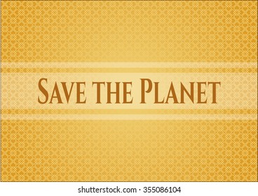 Save the Planet colorful banner