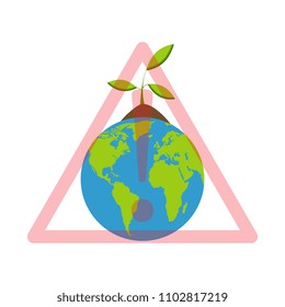  Save the planet concept, earth protection. Vector illustration