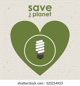 Save the planet concept with eco icons design, vector illustration eps 10