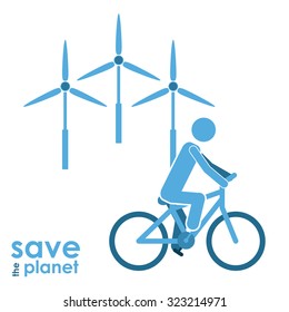 Save the planet concept with eco icons design, vector illustration eps 10