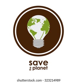 Save the planet concept with eco icons design, vector illustration eps 10