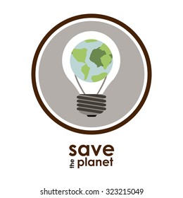 Save the planet concept with eco icons design, vector illustration eps 10