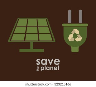 Save the planet concept with eco icons design, vector illustration eps 10