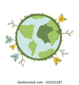 Save the planet concept with eco icons design, vector illustration eps 10