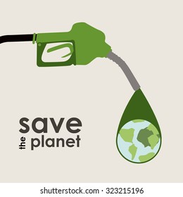 Save the planet concept with eco icons design, vector illustration eps 10