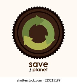 Save the planet concept with eco icons design, vector illustration eps 10