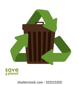 Save the planet concept with eco icons design, vector illustration eps 10