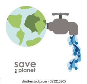 Save the planet concept with eco icons design, vector illustration eps 10