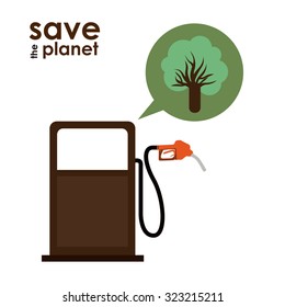 Save the planet concept with eco icons design, vector illustration eps 10