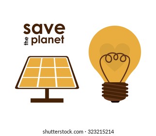 Save the planet concept with eco icons design, vector illustration eps 10