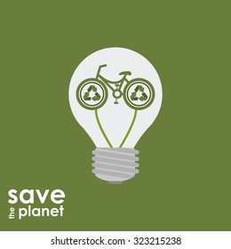 Save the planet concept with eco icons design, vector illustration eps 10