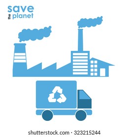 Save the planet concept with eco icons design, vector illustration eps 10