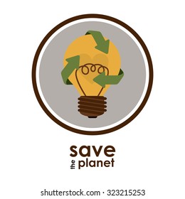 Save the planet concept with eco icons design, vector illustration eps 10