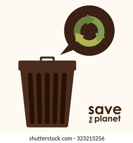 Save the planet concept with eco icons design, vector illustration eps 10