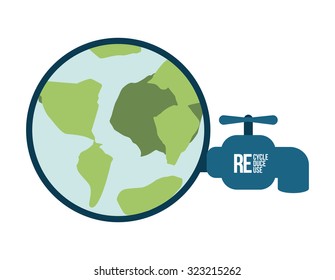 Save the planet concept with eco icons design, vector illustration eps 10
