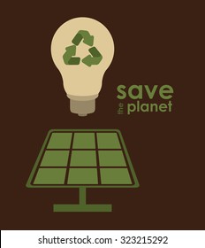 Save the planet concept with eco icons design, vector illustration eps 10