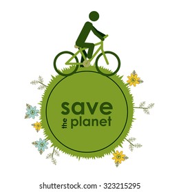 Save the planet concept with eco icons design, vector illustration eps 10